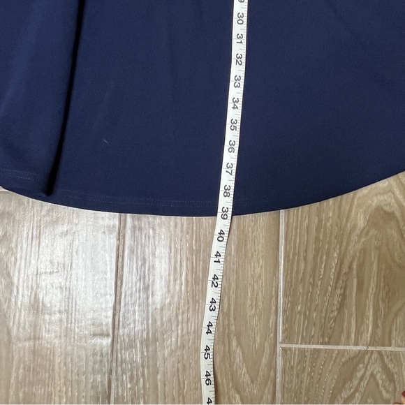 Mokayee Women’s Short Puff Sleeve Semi-Formal Fit & Flare Dress Navy Blue Size M - Picture 5 of 5